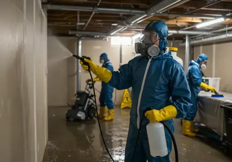 Basement Sanitization and Antimicrobial Treatment process in Franklin Square, NY